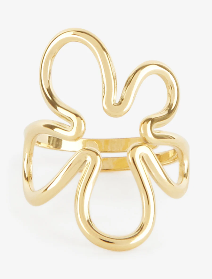 Bague à motif floral - Or - Image 3