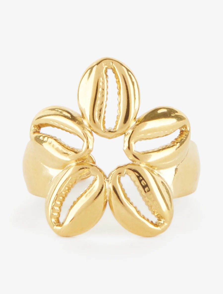 Bague ajustable coquillages - Or - Image 3