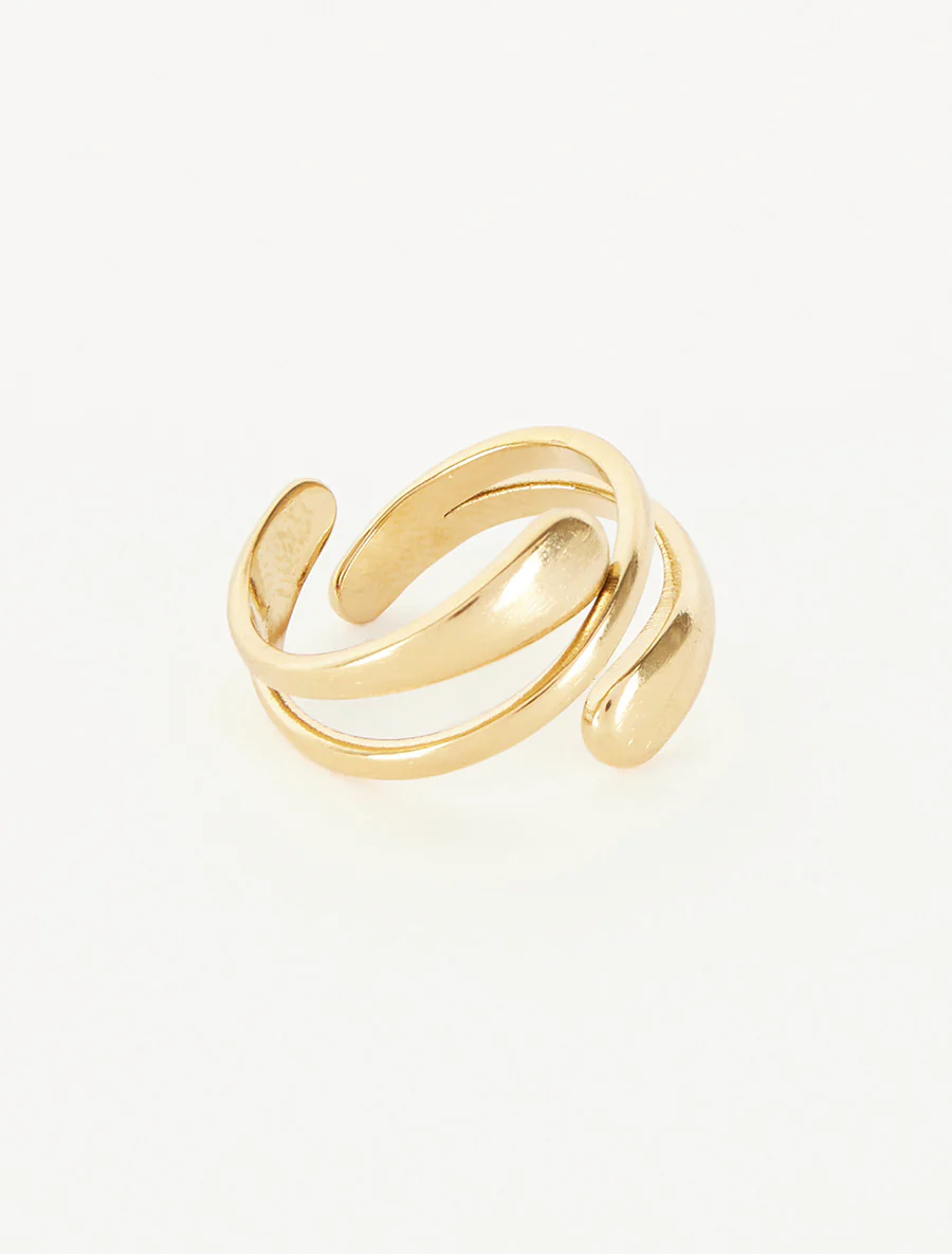 Bague ajustable effet croisé - Or - Image 2