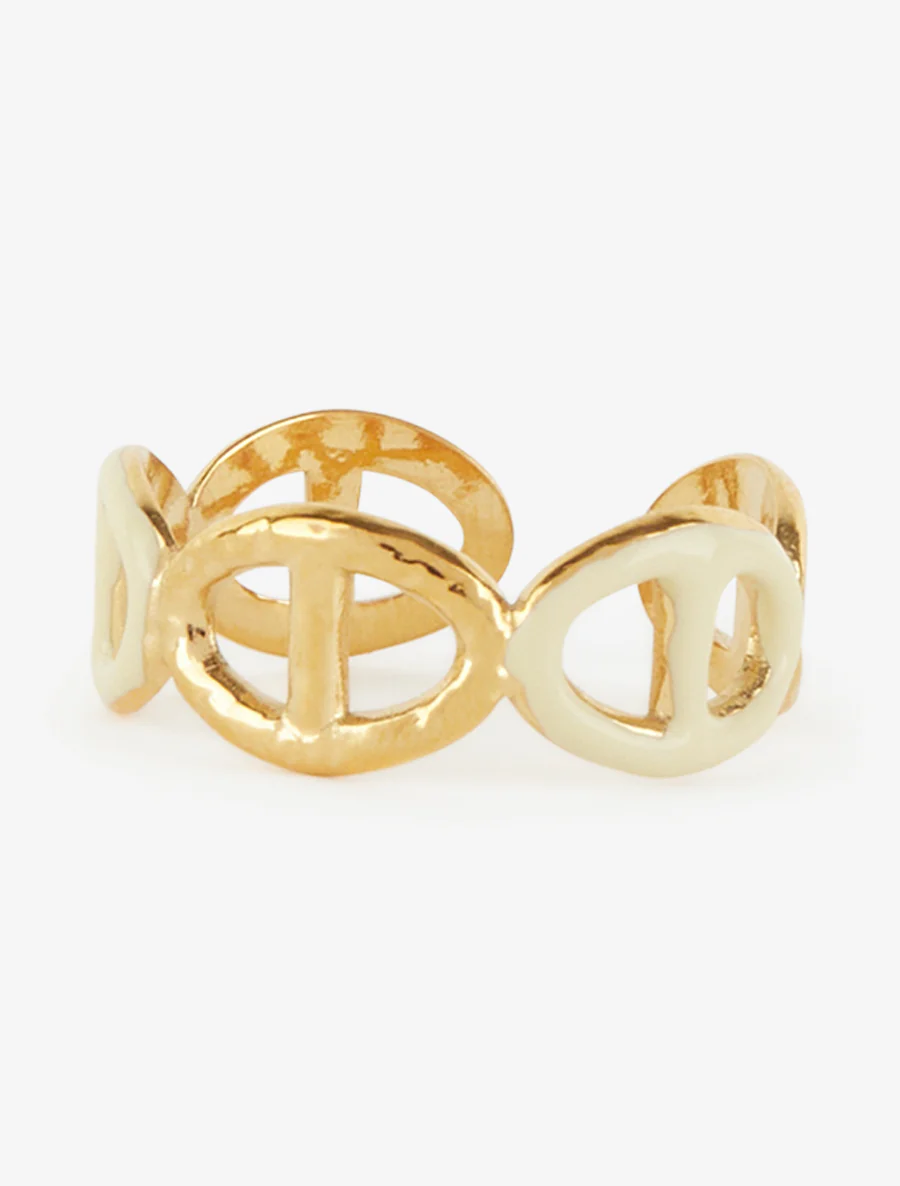 Bague ajustable style maillons marin - Or/jaune - Image 3
