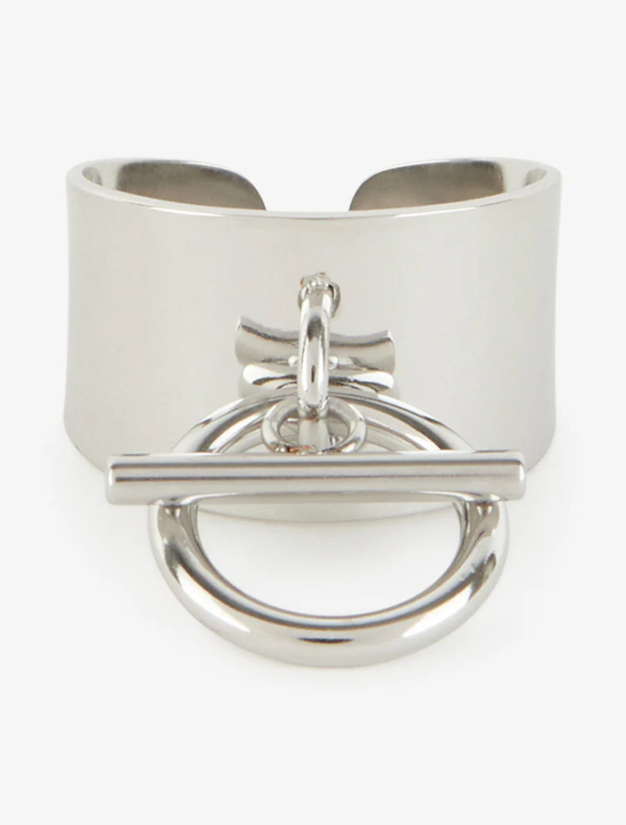 Bague large pampille femoir T - Argent - Image 3
