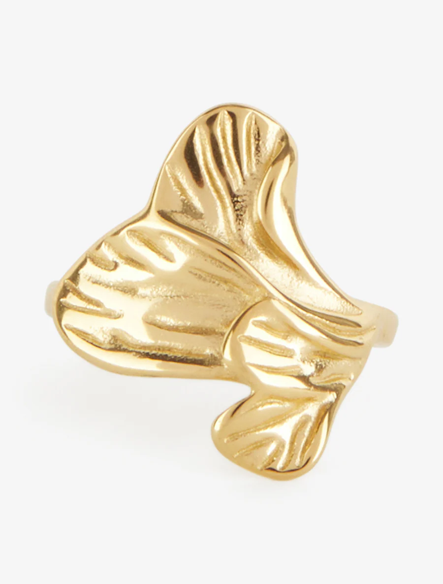 Bague motif végétal - Or - Image 3