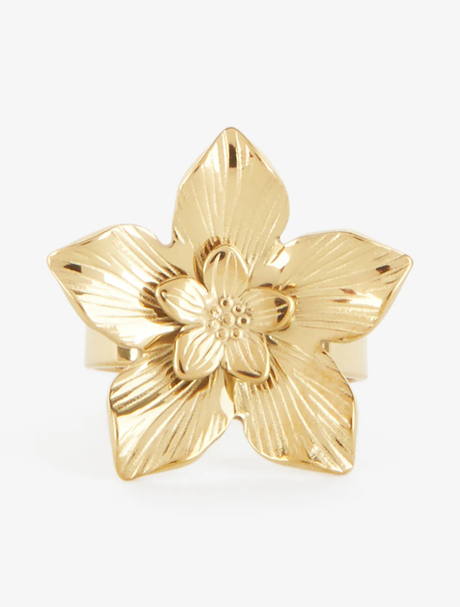 Bague style fleur de cerisier - Or - Image 3