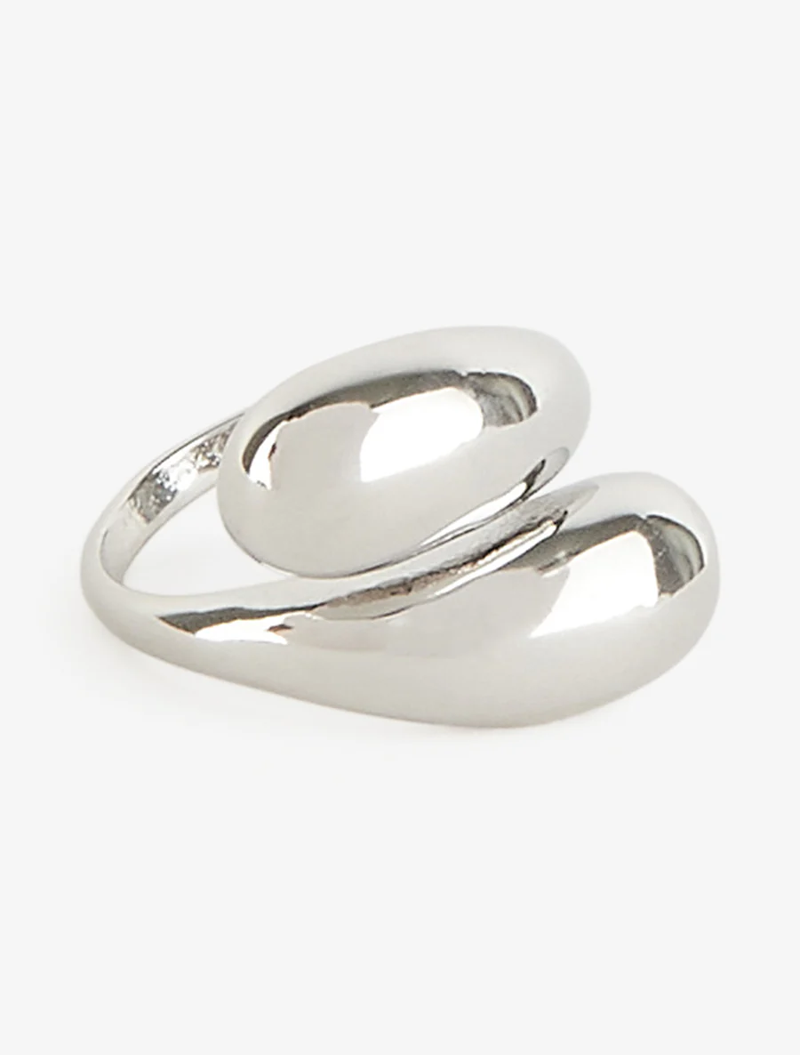 Bague style gouttes entrelacées - Argent - Image 2