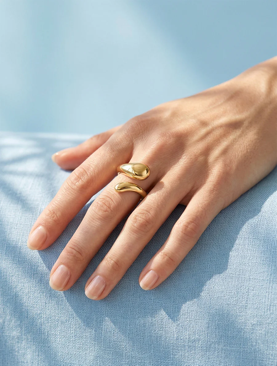 Bague torsadé et bombé - Or