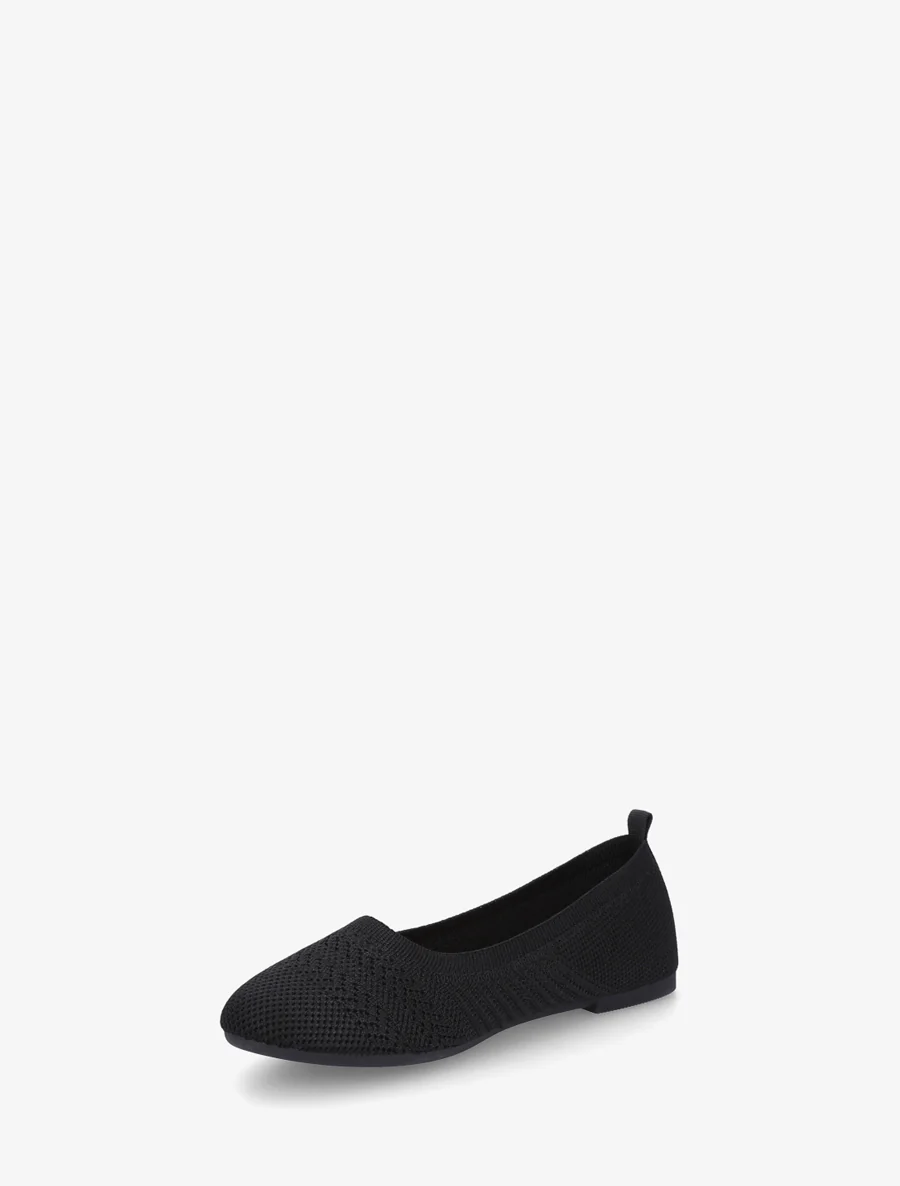 Ballerines basiques en tissu - Noir - Image 3