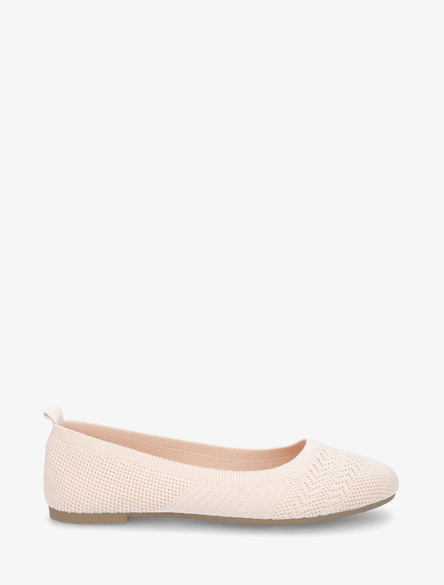 Ballerines basiques en tissu - Nude