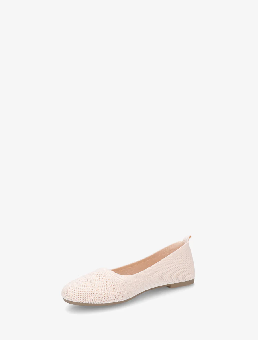 Ballerines basiques en tissu - Nude - Image 3