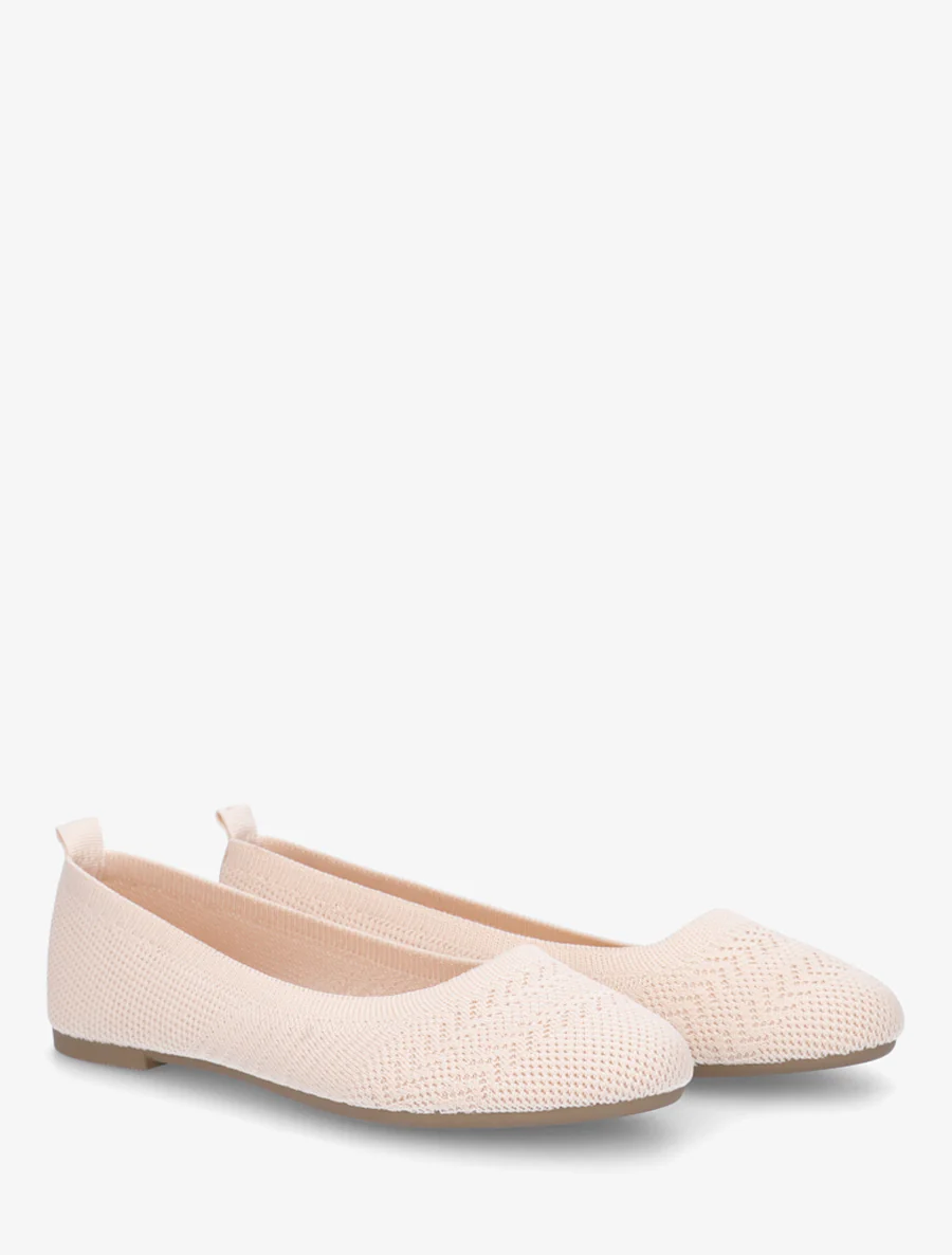 Ballerines basiques en tissu - Nude - Image 4
