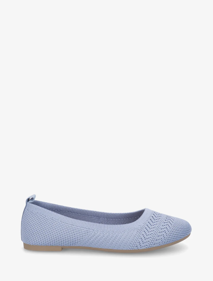 Ballerines basiques en tissu - Bleu clair