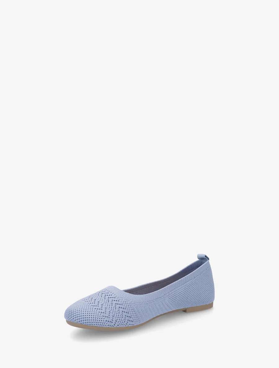 Ballerines basiques en tissu - Bleu clair - Image 3