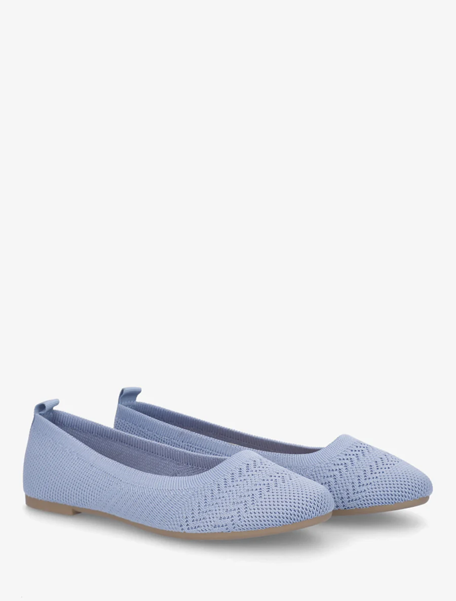 Ballerines basiques en tissu - Bleu clair - Image 4
