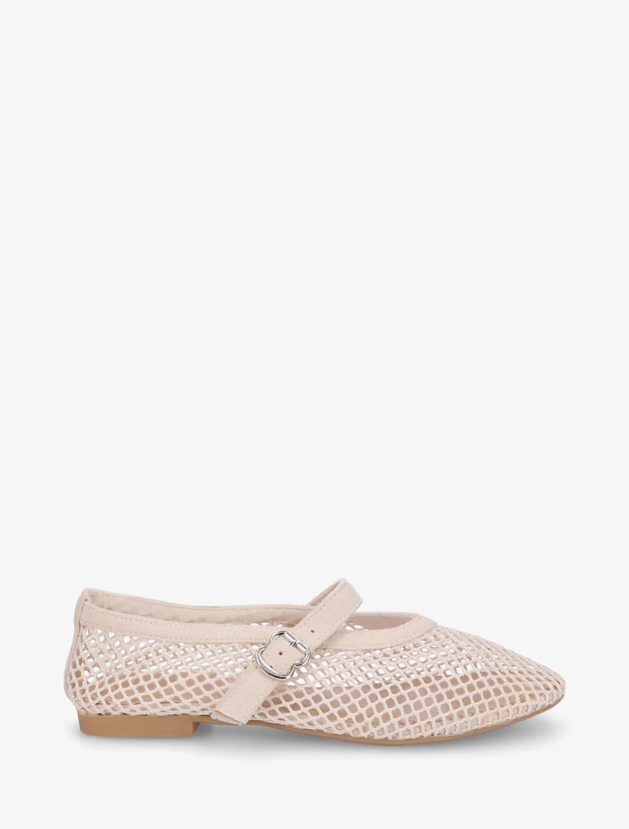 Ballerines en résille style babies - Beige
