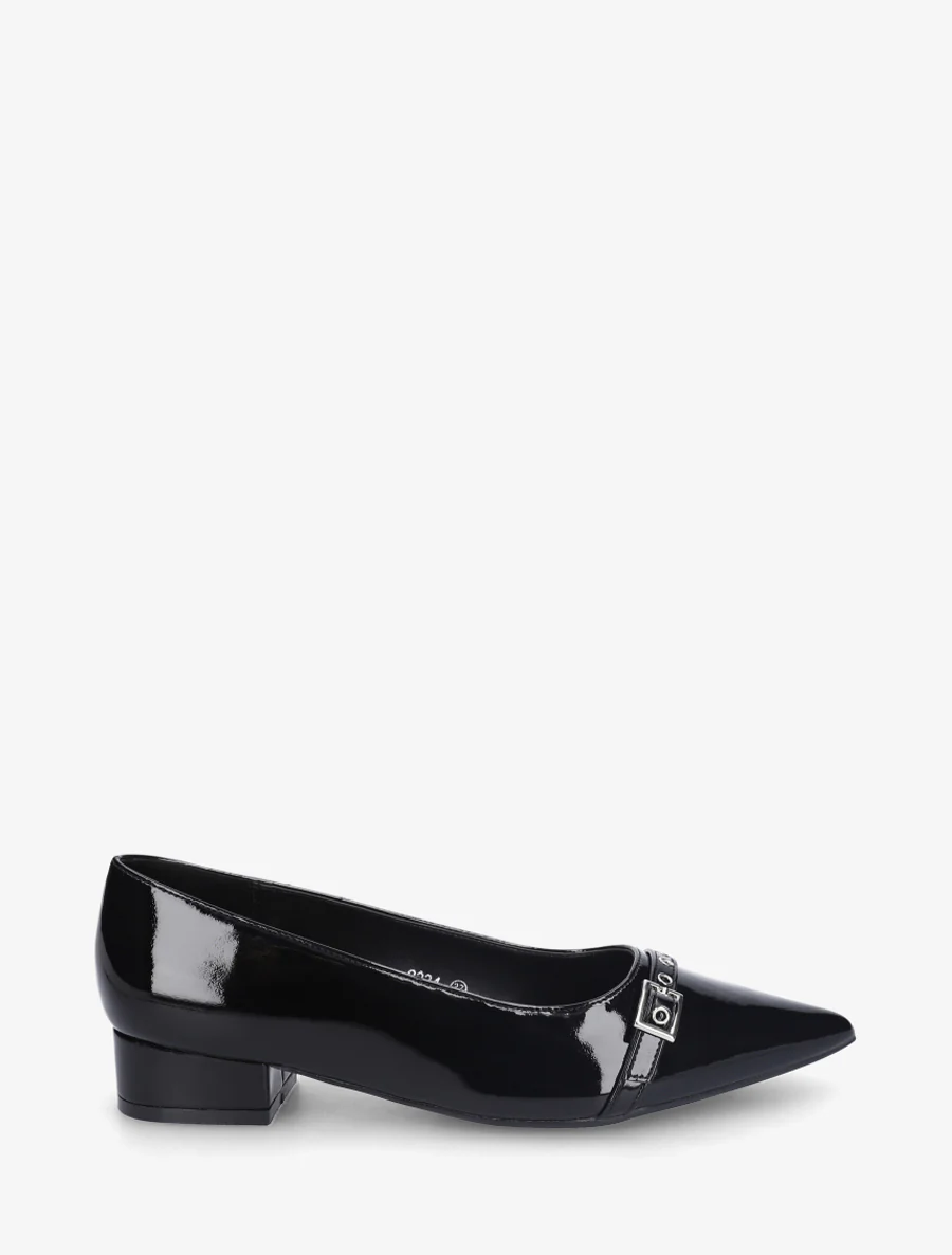 Ballerines vernies à bout pointu - Noir