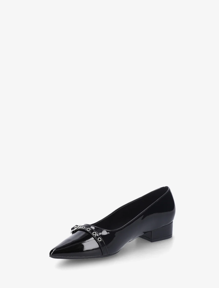 Ballerines vernies à bout pointu - Noir - Image 3