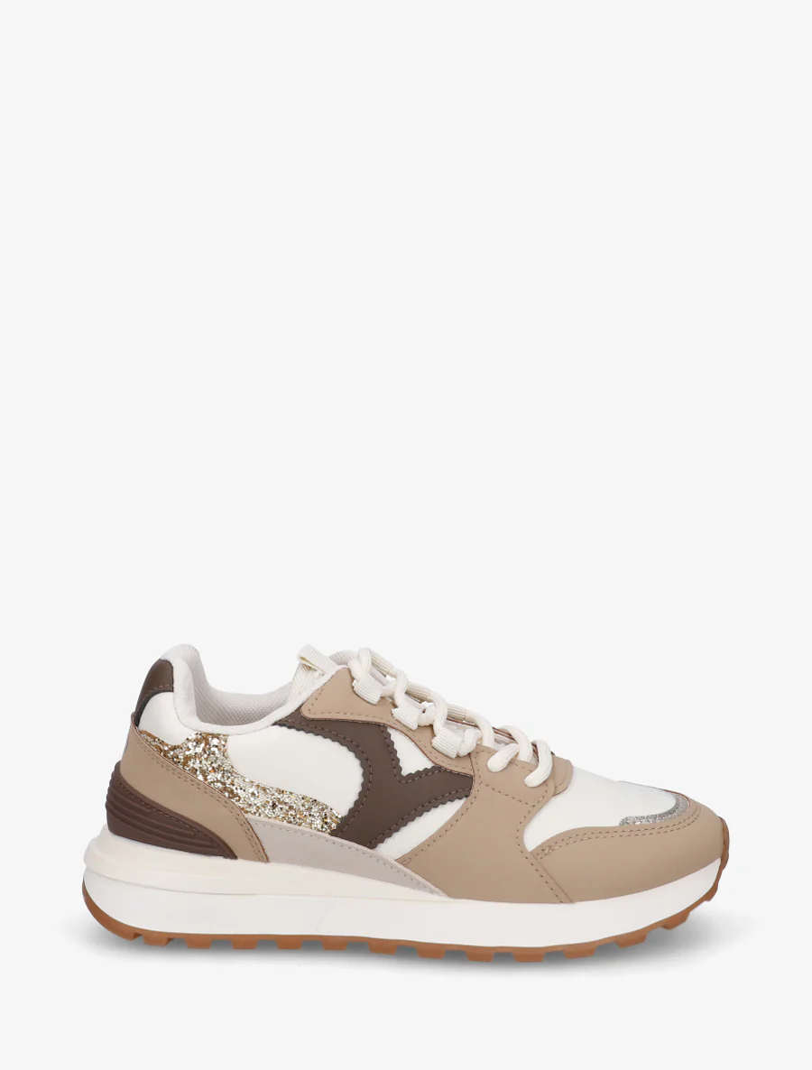 Baskets à empiècements fantaisies - Taupe