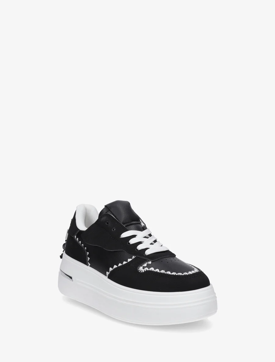 Baskets à plateforme et pampilles - Noir - Image 2