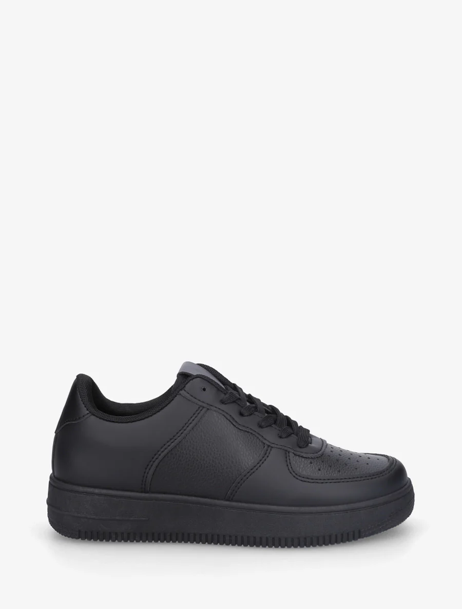 Baskets basiques en simili - Noir