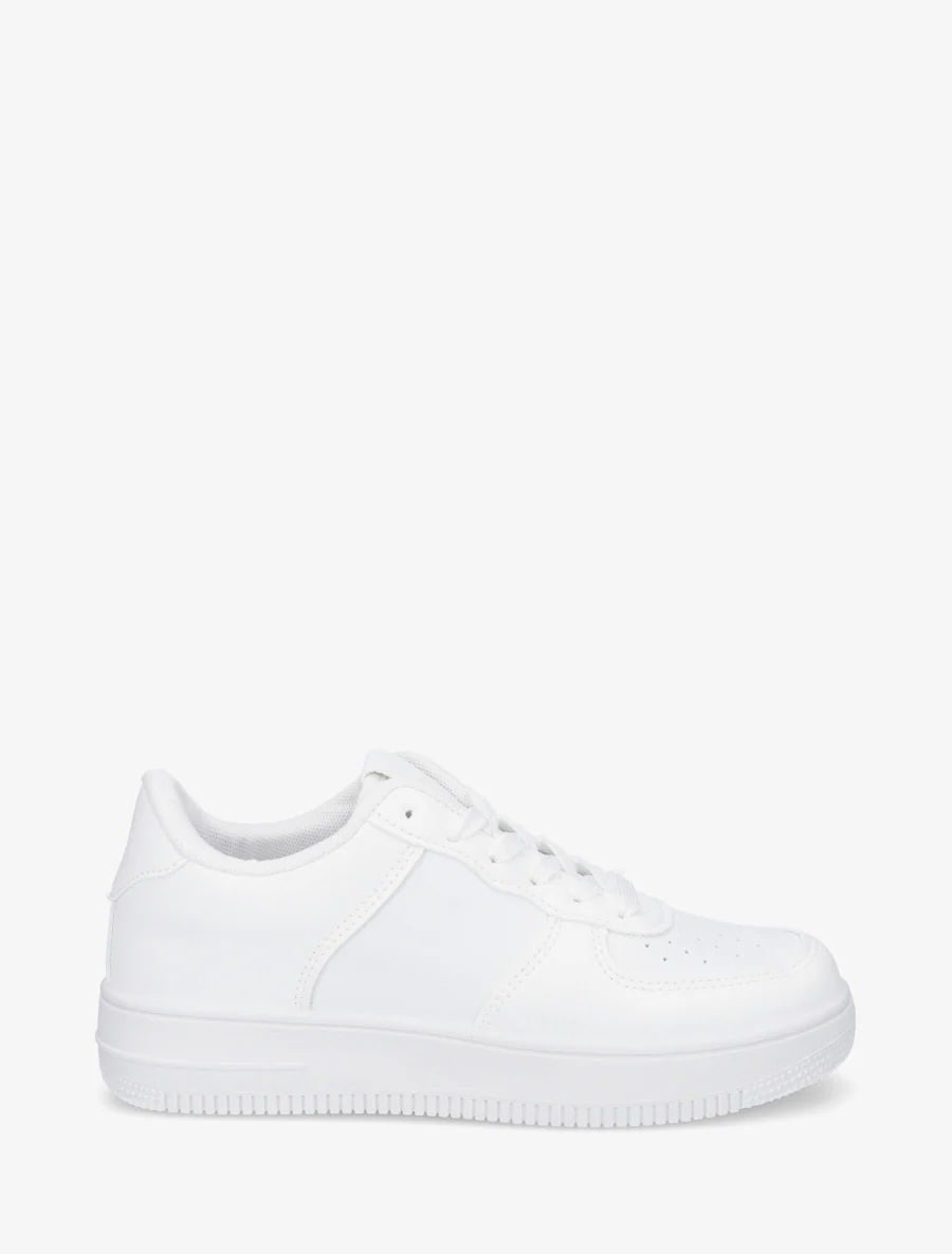 Baskets basiques en simili - Blanc