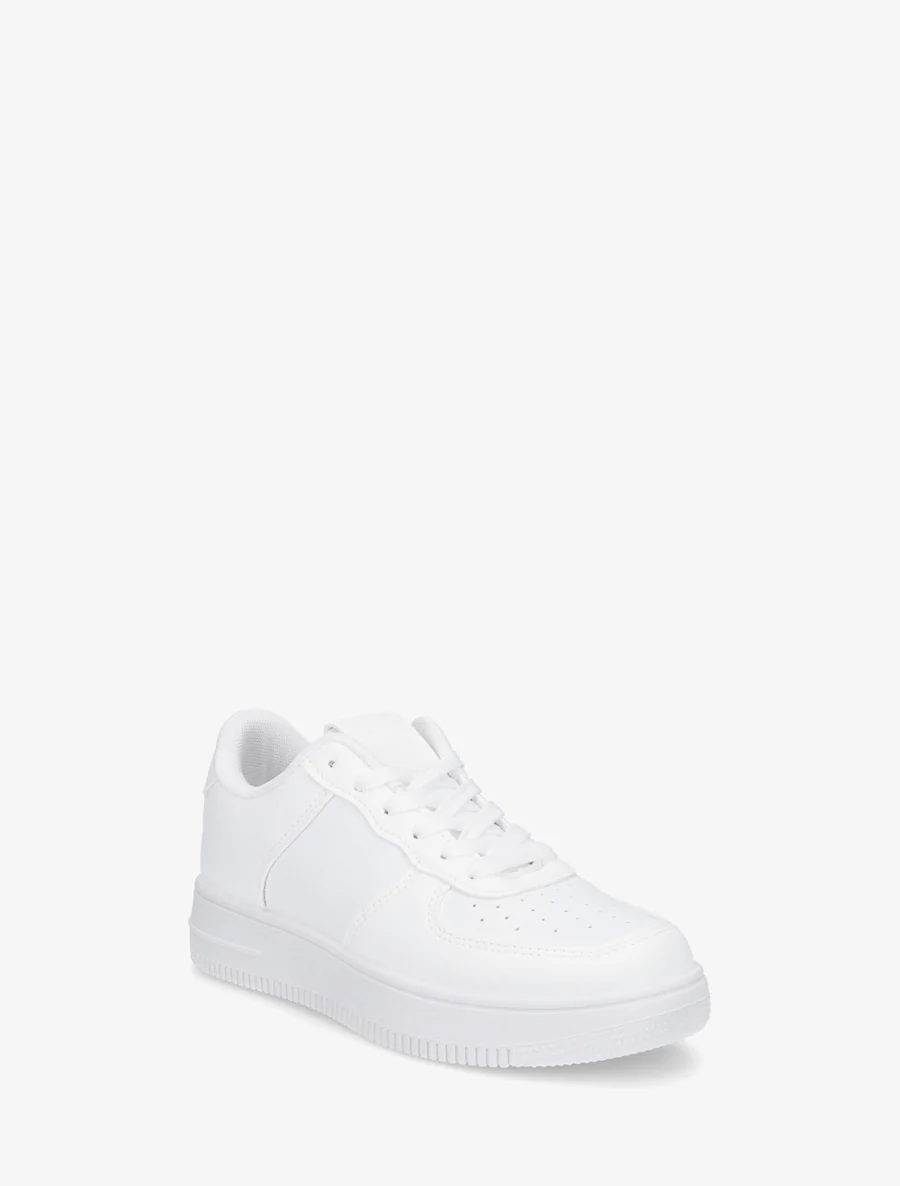 Baskets basiques en simili - Blanc - Image 2