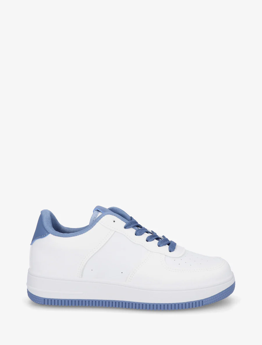 Baskets basiques en simili - Bleu
