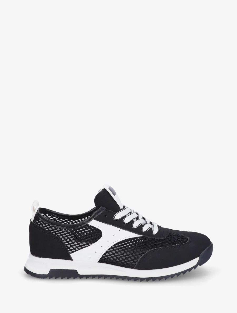 Baskets bi-matière ajourées - Noir