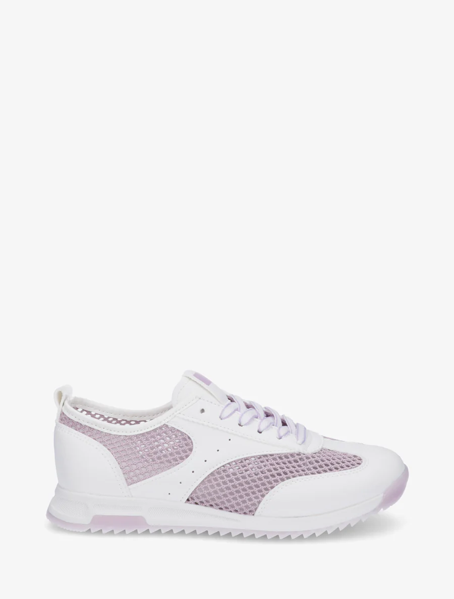 Baskets bi-matière ajourées - Lilas