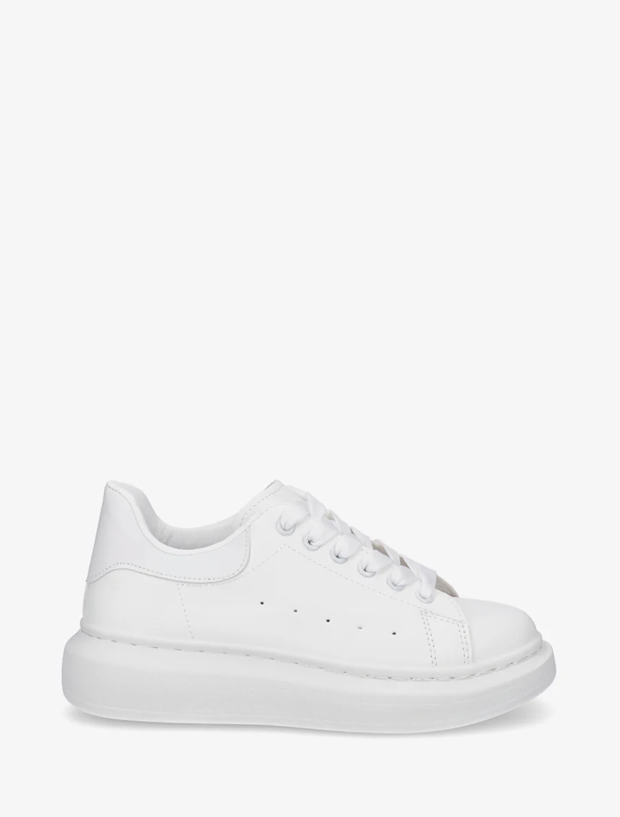 Baskets casual en simili - Blanc