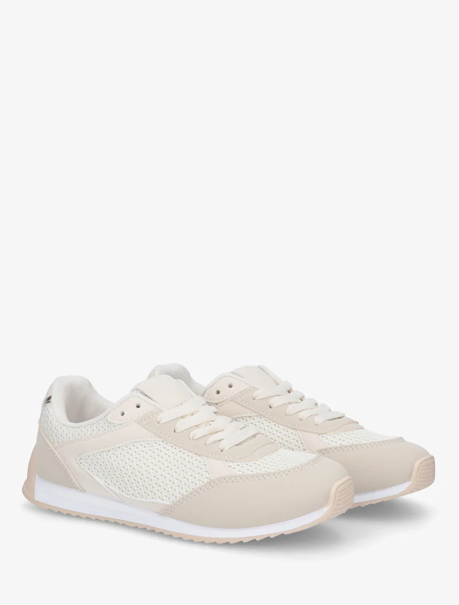 Baskets casual en tissu et simili - Beige - Image 4