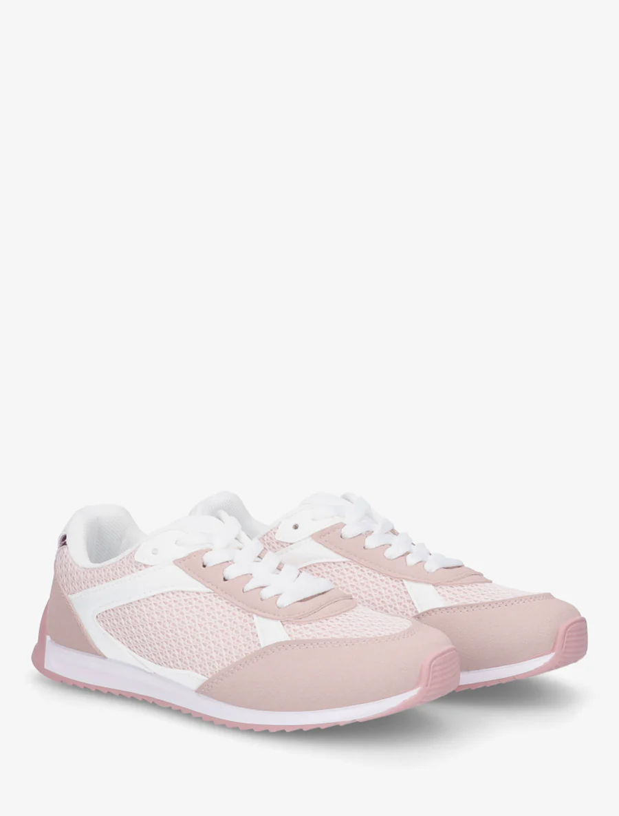 Baskets casual en tissu et simili - Rose - Image 4