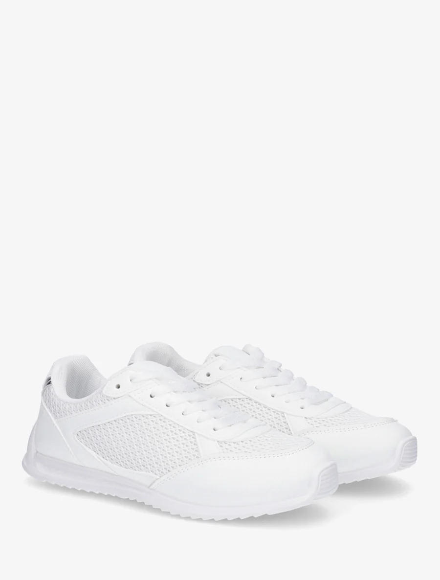 Baskets casual en tissu et simili - Blanc - Image 4