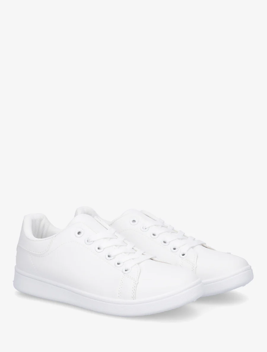 Baskets classiques en simili - Blanc - Image 4