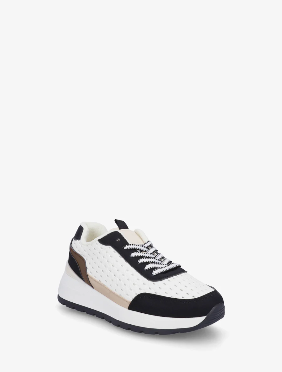 Baskets en simili effet tressé - Noir - Image 2