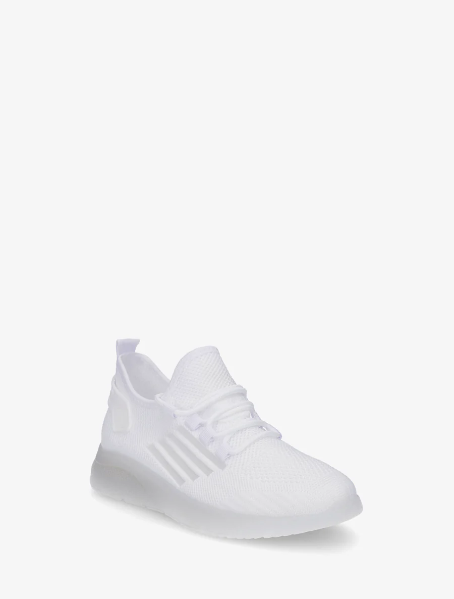 Baskets en tissu style running - Blanc - Image 2