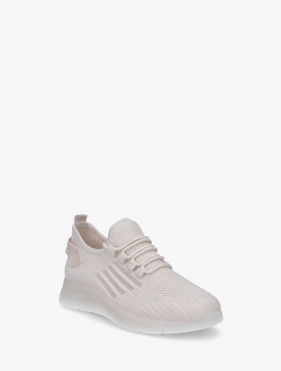 Baskets en tissu style running - Beige - Image 2