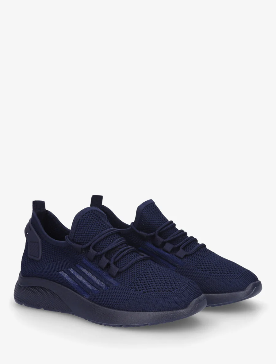 Baskets en tissu style running - Marine - Image 4