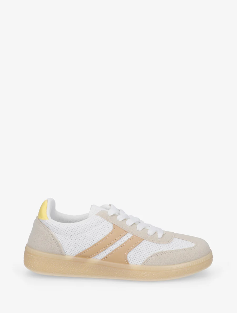Baskets en toile et suédine - Blanc