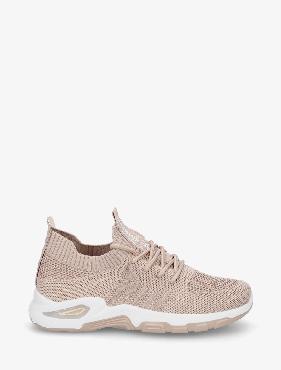 Baskets souples en maille - Beige foncé