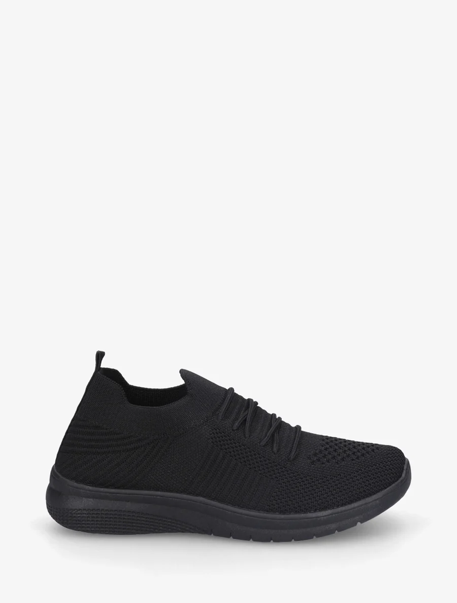 Baskets unies en maille - Noir