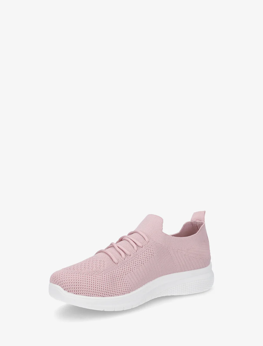 Baskets unies en maille - Rose - Image 3
