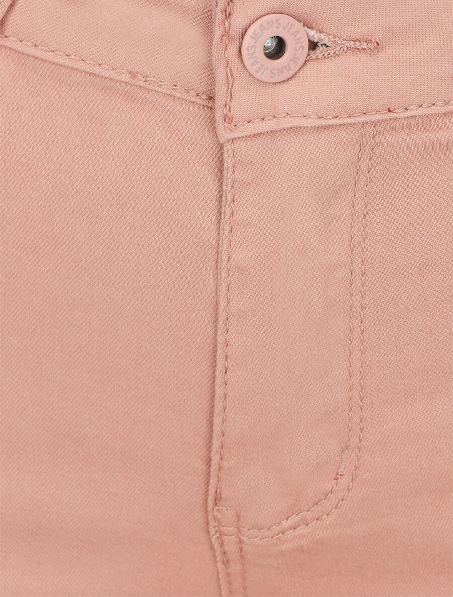 Bermuda stretch à revers - Rose saumon - Image 3