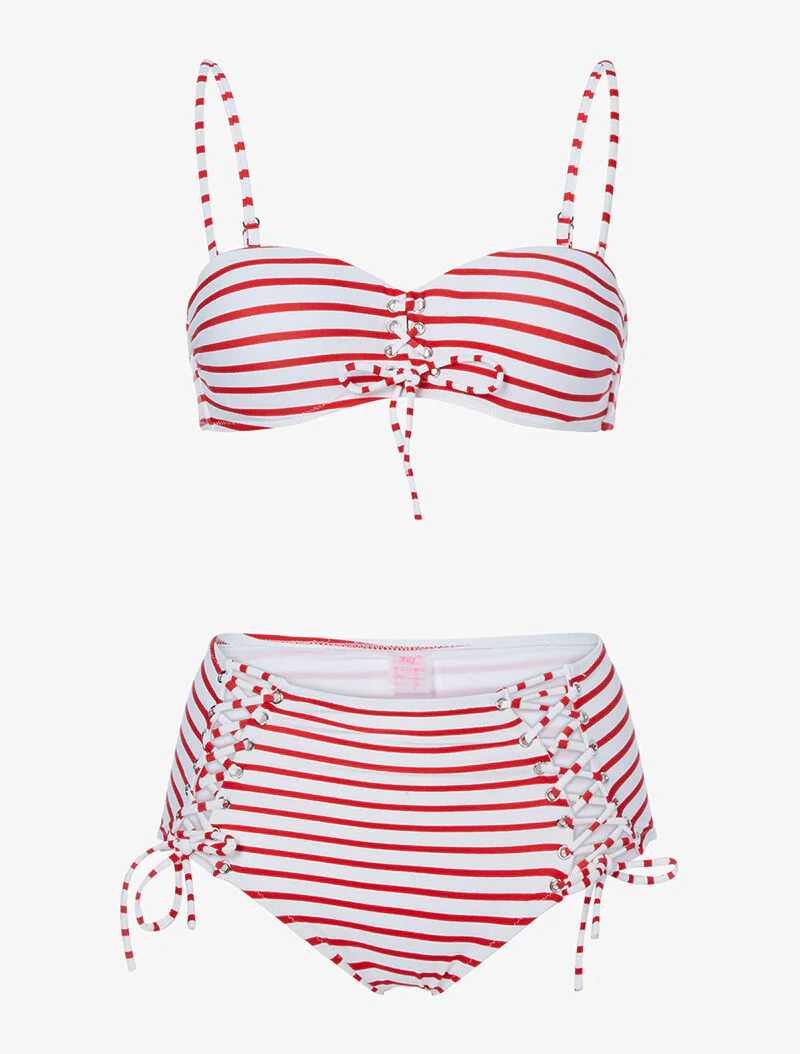 Bikin 50's inspiration marinière - rouge