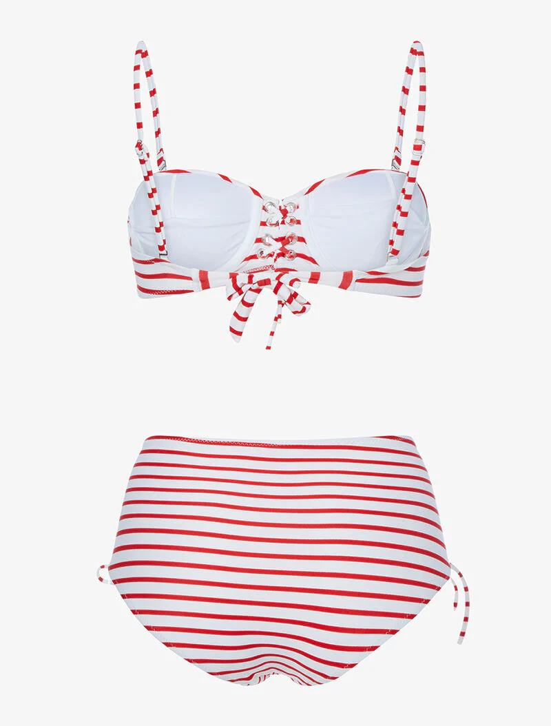 Bikin 50's inspiration marinière - rouge - Image 2