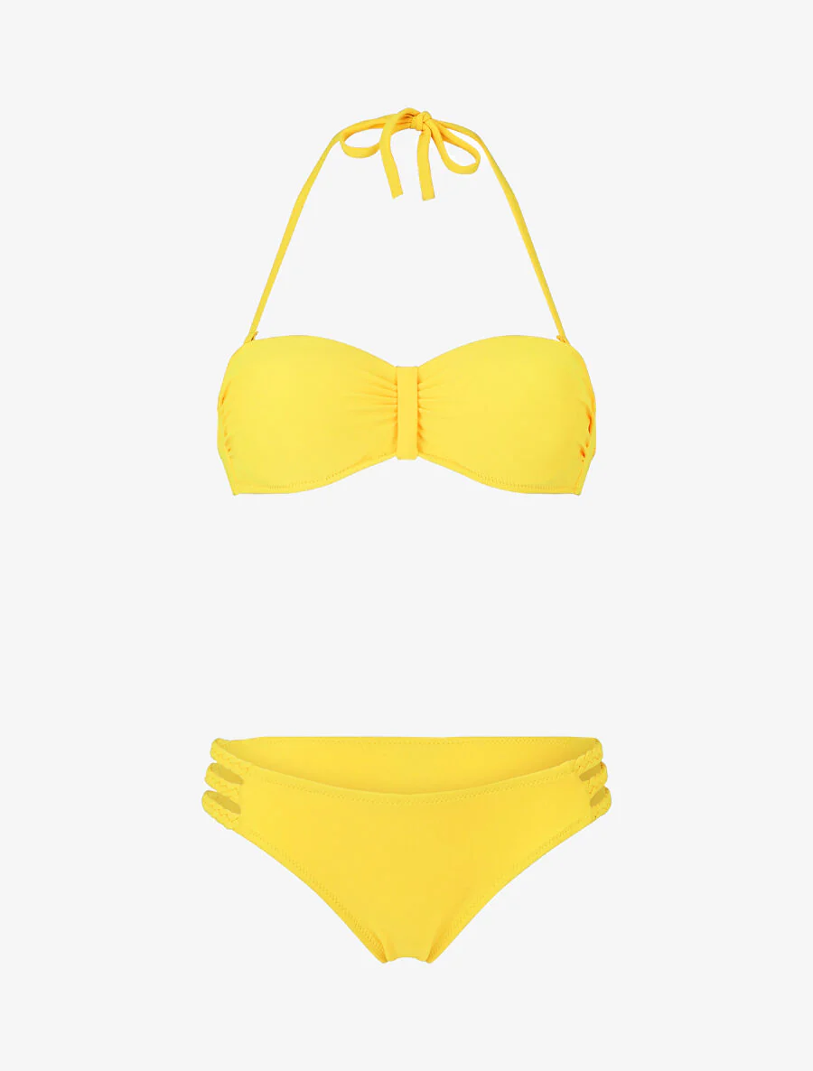 Bikini à bandes tressées - Jaune - Image 2