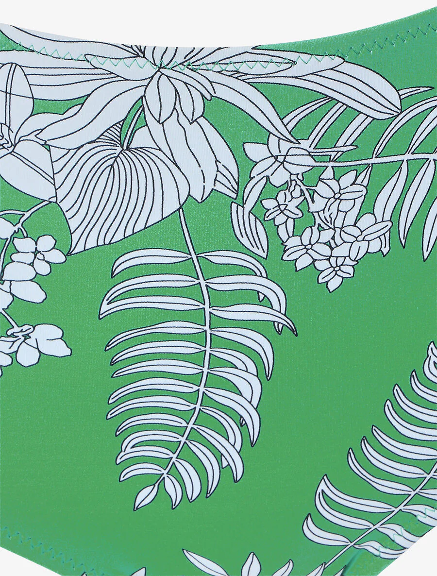 Bikini à brassière bi-matière - Vert - Image 3