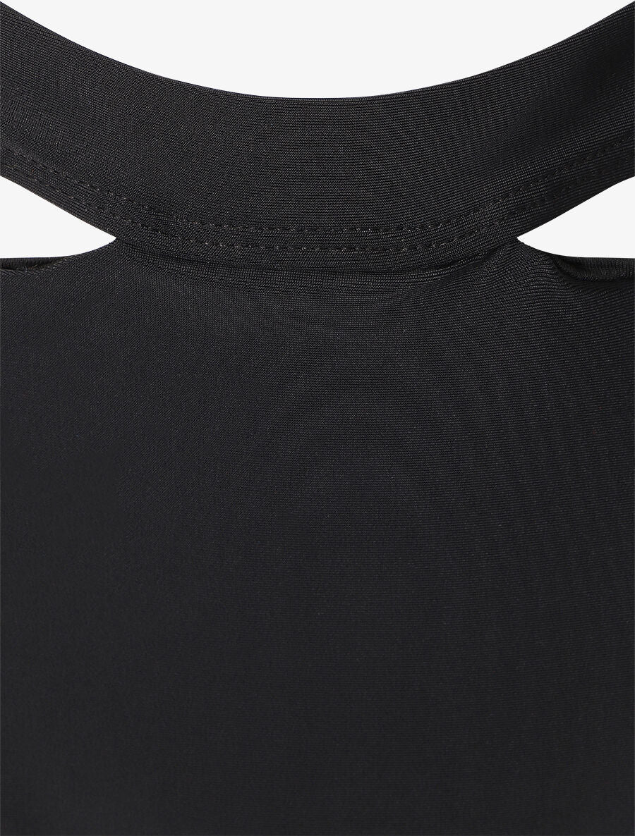 Bikini à bretelles asymétriques - Noir - Image 3