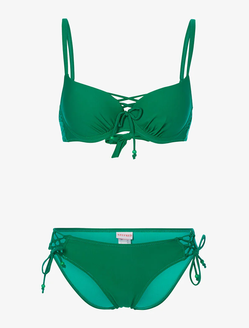 Bikini à côtés ajourés - vert