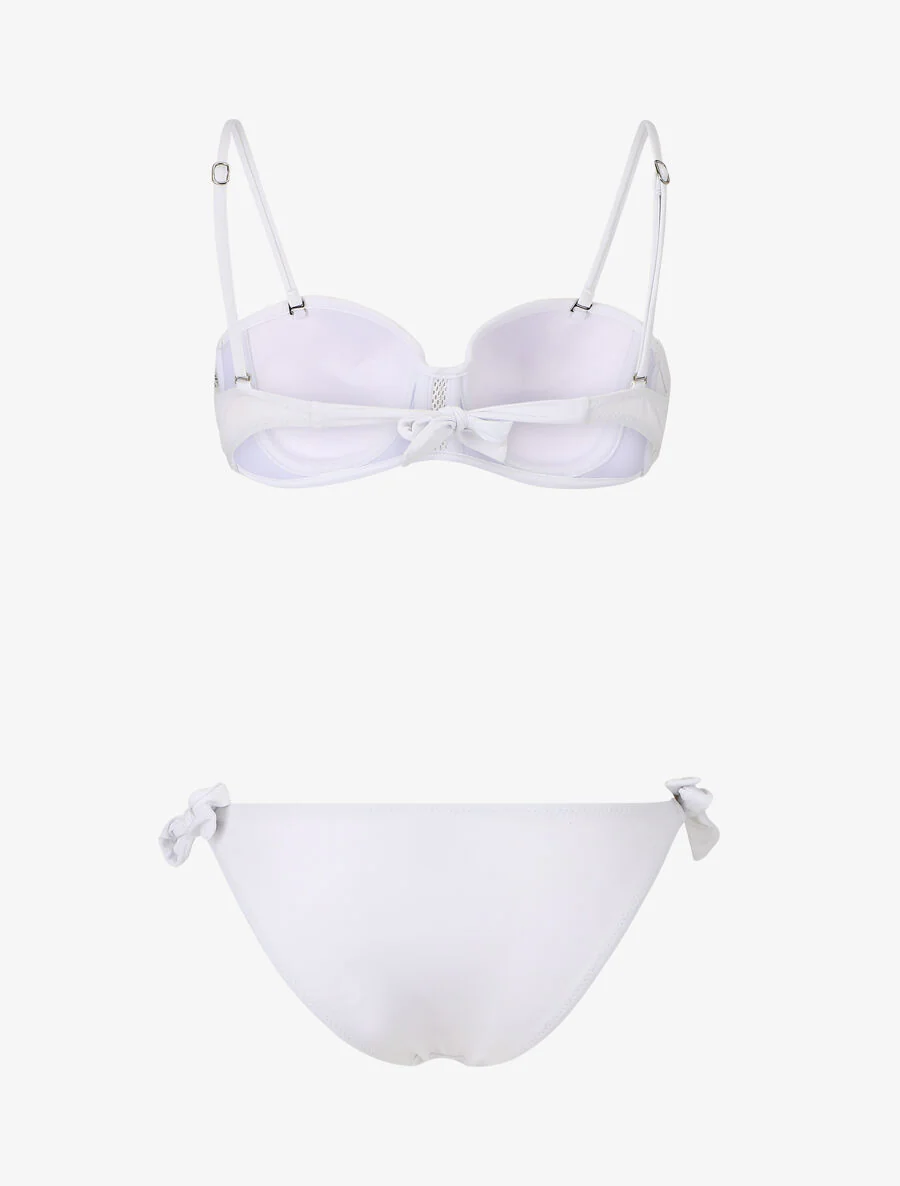 Bikini à détail en dentelle - Blanc - Image 2