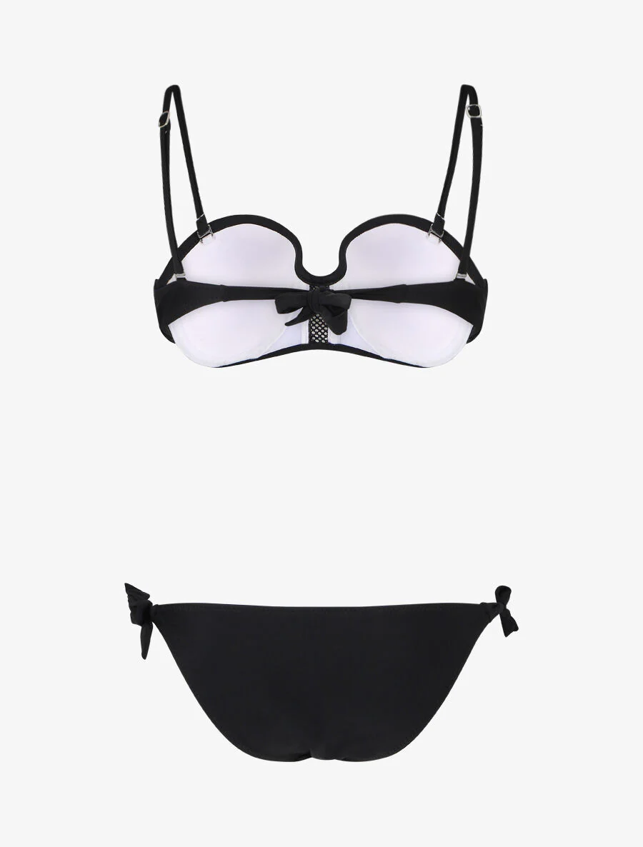 Bikini à détail en dentelle - Noir - Image 2