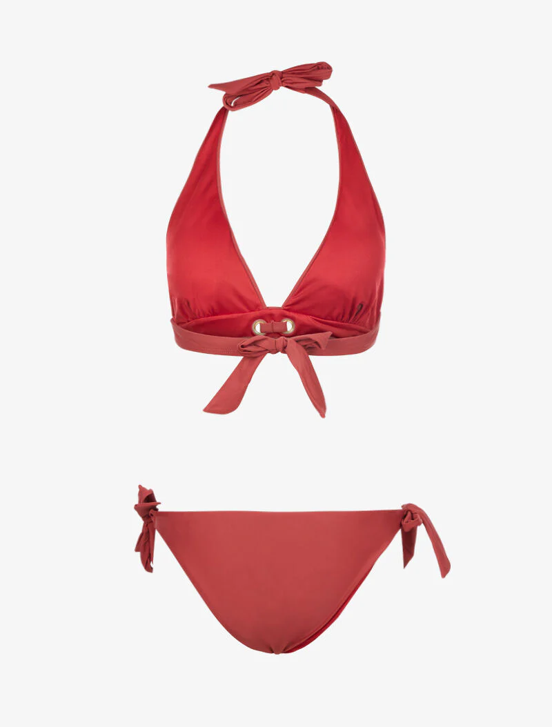 Bikini à détails oeillets - rose foncé - Image 2